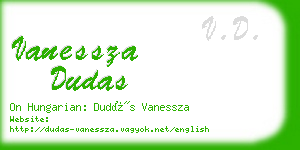 vanessza dudas business card